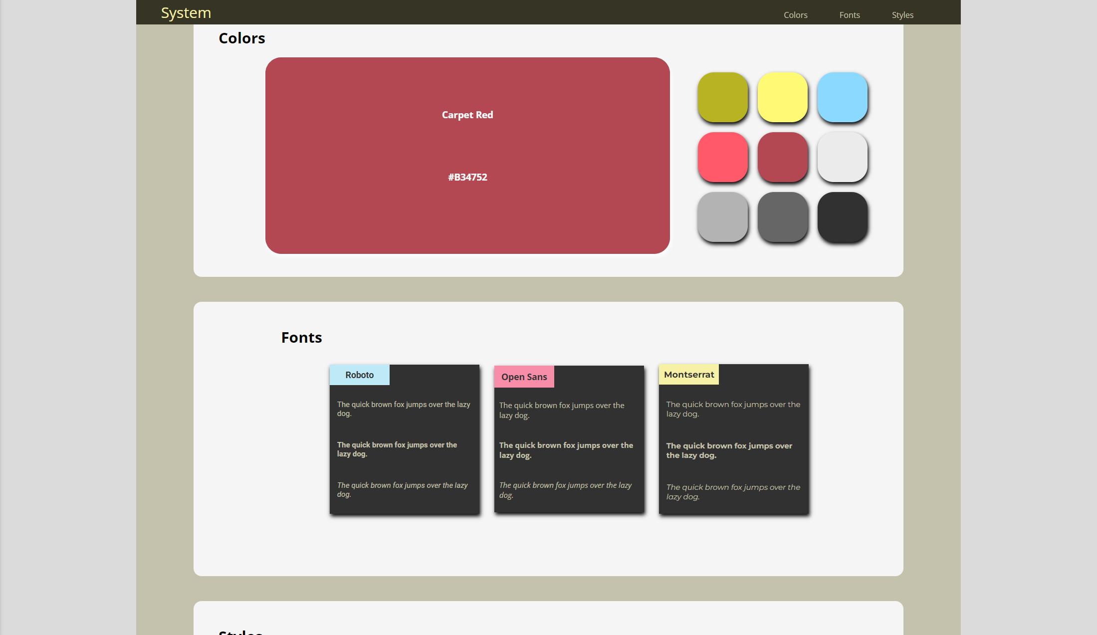 CSS System project
